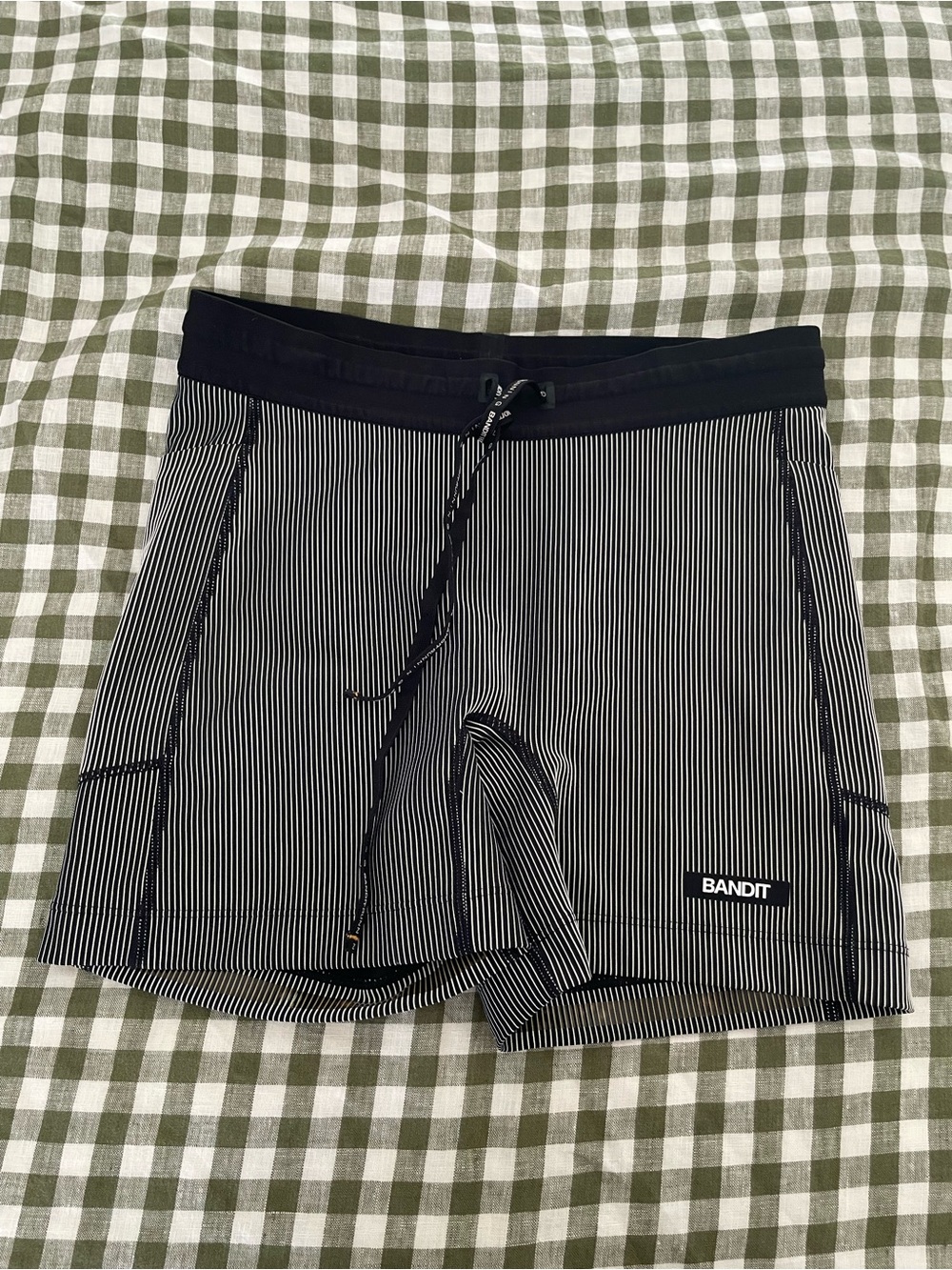 Bandit Women’s Black & White Striped Athletic Shorts